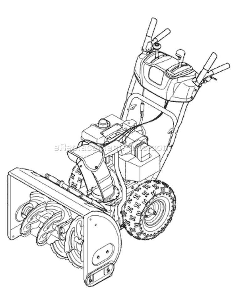 Page E Diagram and Parts List for 31AE5KLG801 2007 Yard Man Snow Blower